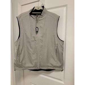 Pro Tour Mens Cool Play Reversible Zip Up Golf  Silver Cloud Vest Size Large